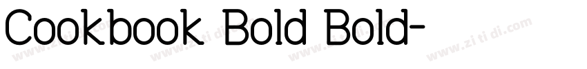 Cookbook Bold Bold字体转换